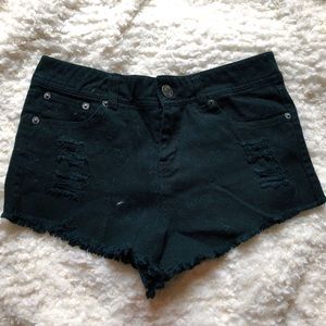 Black cheeky shorts